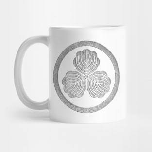 Maruni Mitsukashiwa Kamon in Silver Foil Mug